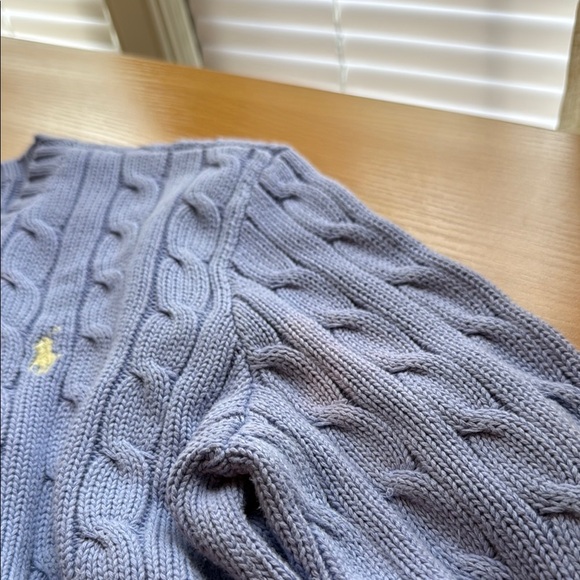 Ralph Lauren Purple Crew Neck Cable Knit Sweater - Picture 3 of 4